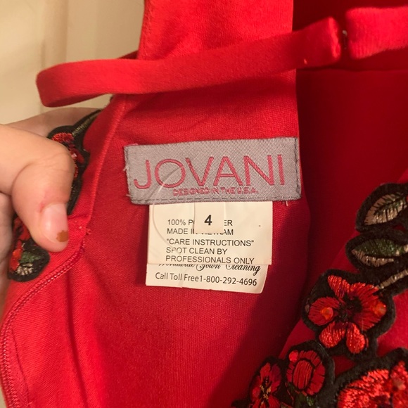 Jovani Black and Red Formal Gown - Picture 7 of 12